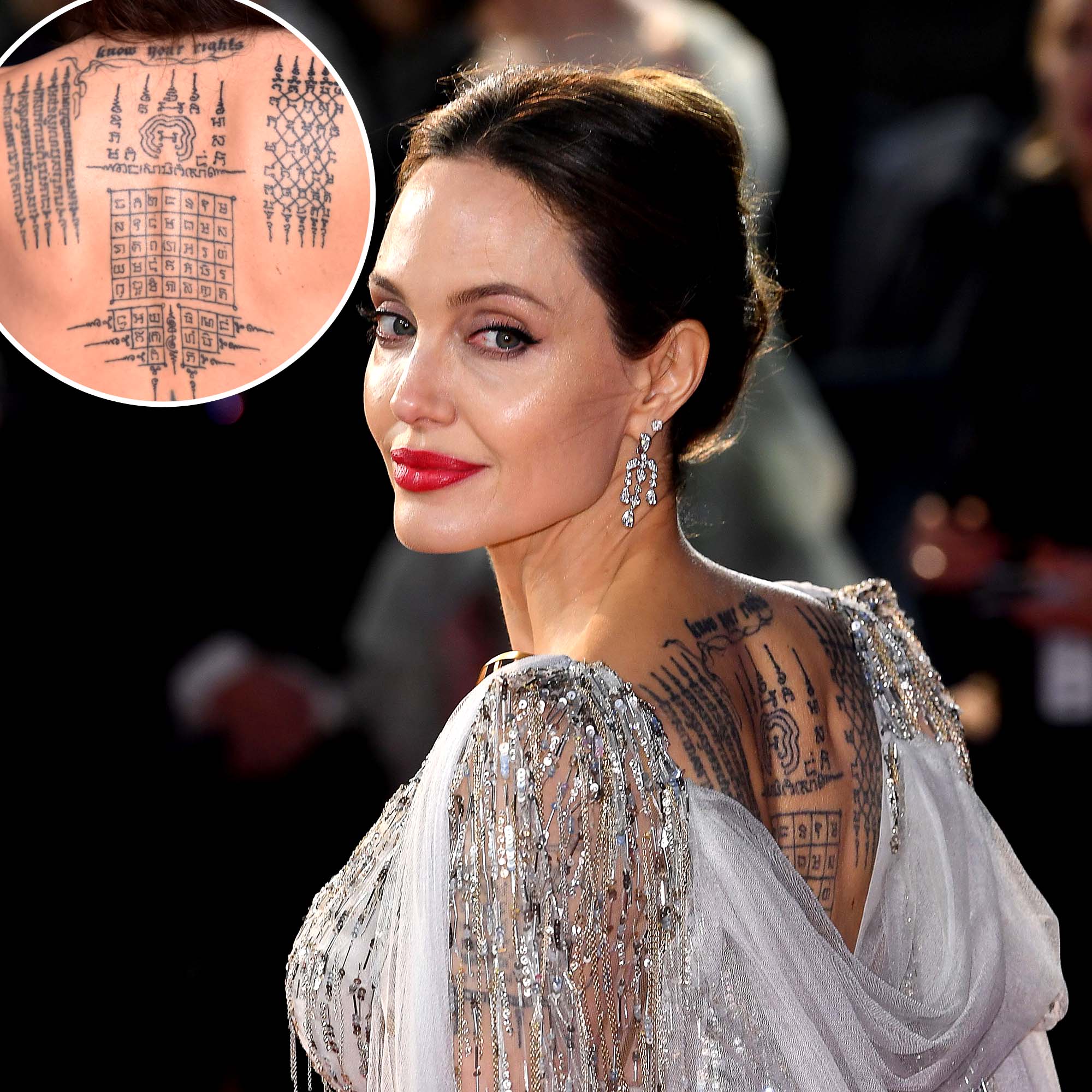 List of All Angelina Jolie Tattoos and Their Meanings Including New Ones   TattoosWin